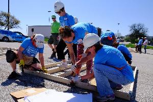 Women Builders built wall frames for the future homes in Hanover Park last spring.